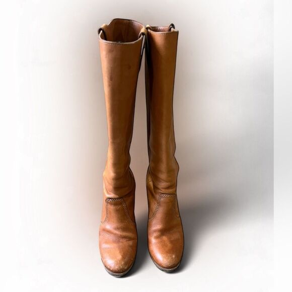 Madewell 1837 Women’s Tan Leather Knee-High Boots Size 7 | 3” Heel | 14” Shaft - Picture 3 of 8
